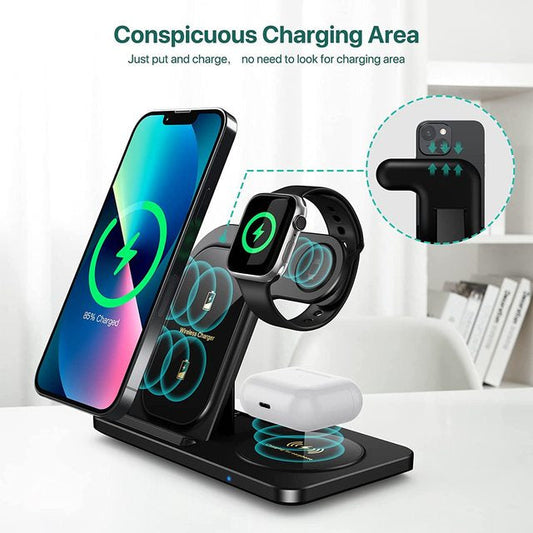 Three In One Dual Coil Wireless Charger