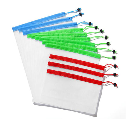 Fruit and vegetable multi-functional splicing beam mouth mesh bag suit combination