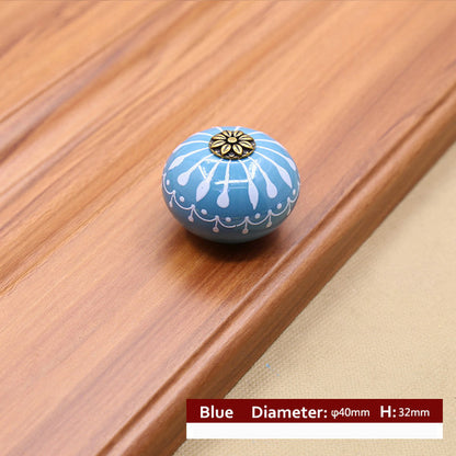 Retro ceramic furniture handle 6 pieces