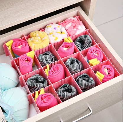 Creative home DIY drawer partition large small free combination plastic storage underwear classification partition 4 pieces