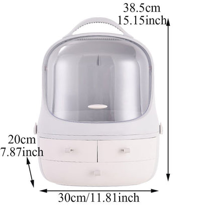 Multi-function dustproof cosmetic storage box portable mirror home portable makeup box desktop storage storage box