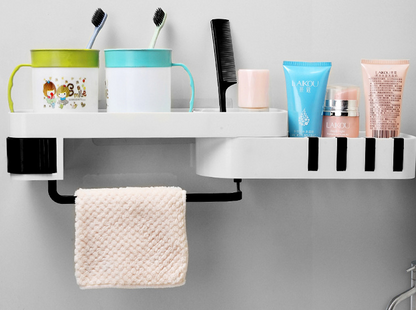 Multifunctional bathroom shelf