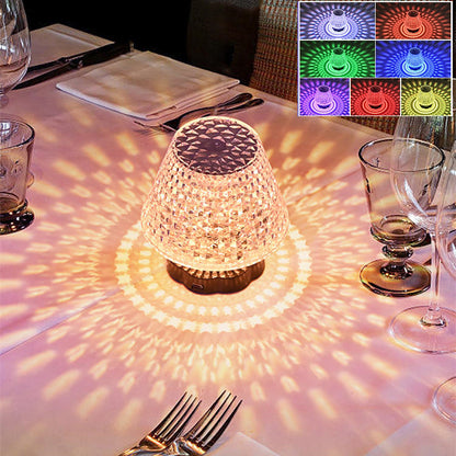 Diamond Crystal Lamp Table Light USB Touch Sensor Bar Table Lamp Dimming Beside Lamp LED Night Light For Restaurant Wedding