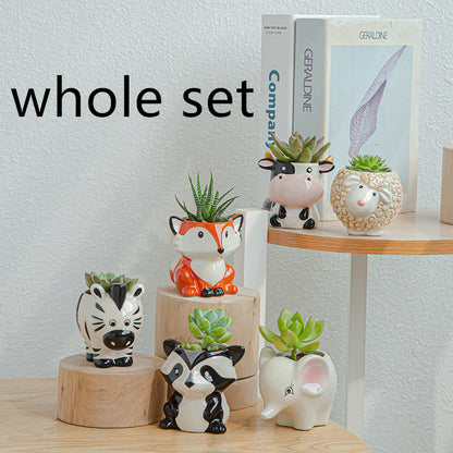 Simple Cartoon Animal Succulent Flower Pot Ceramic Flower Pot