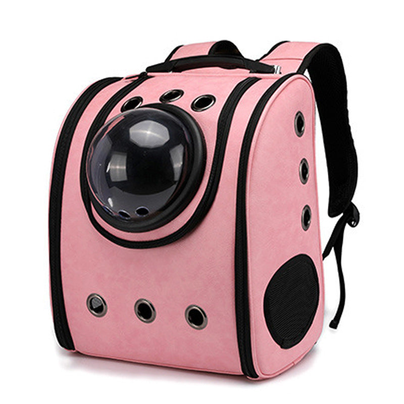 Explosive Cat Bag Go Out Portable Cat Cage Space Bag Pet Backpack Dog Bag Cat PU Bag Cat Backpack