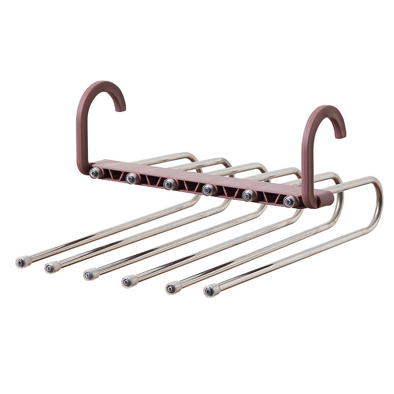 Stainless Steel Telescopic Folding Multifunctional Multi-layer Trouser Rack Pants Hanger