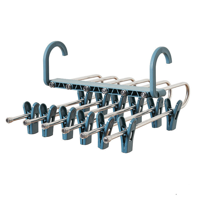 Stainless Steel Telescopic Folding Multifunctional Multi-layer Trouser Rack Pants Hanger