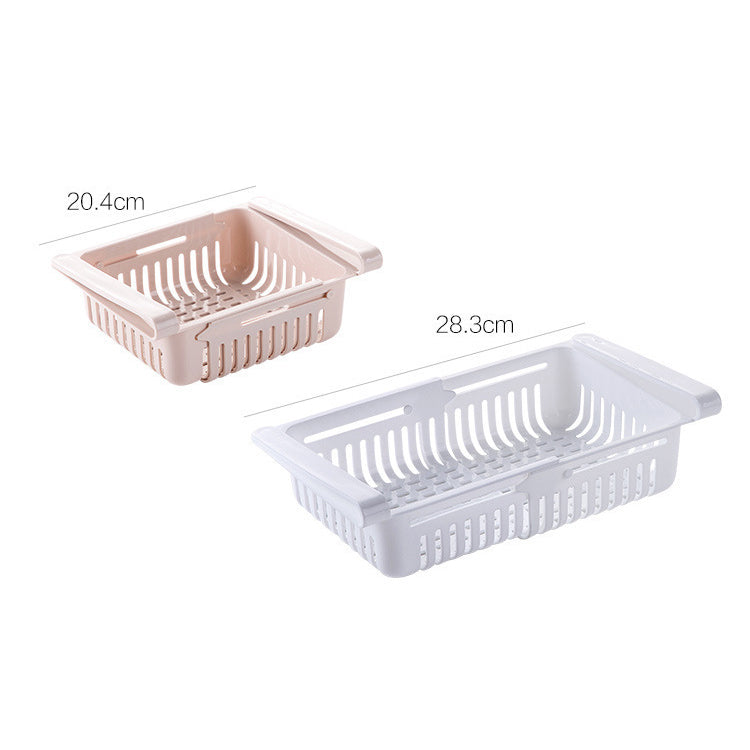 Refrigerator Telescopic Storage Basket Refrigerator Drawer Storage Rack Freshness Preservation Box Freezing Box Storage Rack