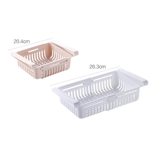 Refrigerator Telescopic Storage Basket Refrigerator Drawer Storage Rack Freshness Preservation Box Freezing Box Storage Rack