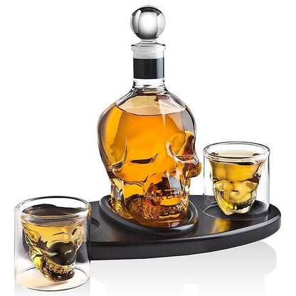 Creative Skull Glass Whisky Vodka Wine Crystal Bottle Spiri