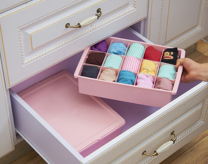 Underwear storage box series three sets of creative DIY plastic underwear, socks, multi-functional wardrobe lockers