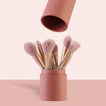 PU Round Cosmetic Brush Container Cosmetic Tool Cosmetic Brush