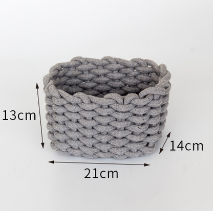 Nordic Wind Hand-woven Thick Cotton Rope Storage Box Simple Storage Basket