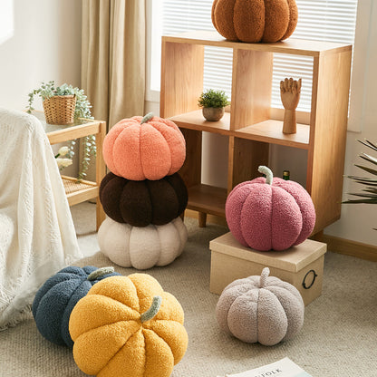 Nordic Pumpkin Round Pillow Plush Pillow Knitted Yarn