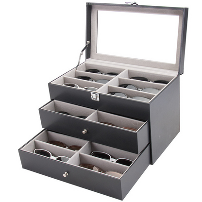 Glasses storage display box