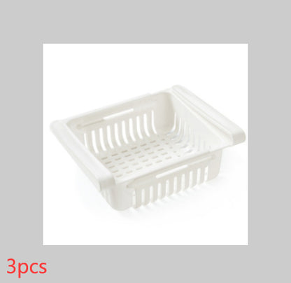 Refrigerator Telescopic Storage Basket Refrigerator Drawer Storage Rack Freshness Preservation Box Freezing Box Storage Rack