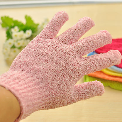 Bath towel gloves Candy color mud towel Bathroom glove bath towel