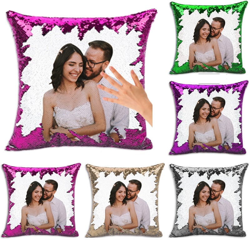 Magic Sequined Custom Gift Pillow