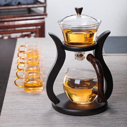 Kung Fu Tea Cup Simple Magnetic Tea Brewing Maker Glass Tea Set