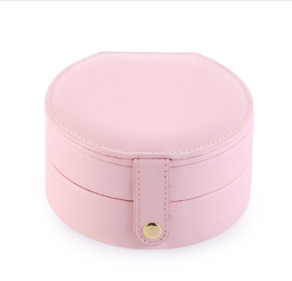 Cosmetic storage box with zipper travel portable jewelry box