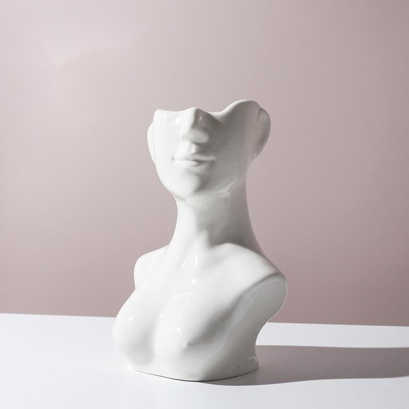 Human Body Shape Ceramic Vase