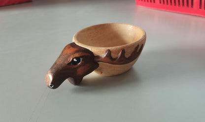 Hand Carved Cup Scandinavian Kuksa Wooden Mug Camping Gear Coffee Cup Kuksa Guksi Kuksa Wild Boar Cups Christmas