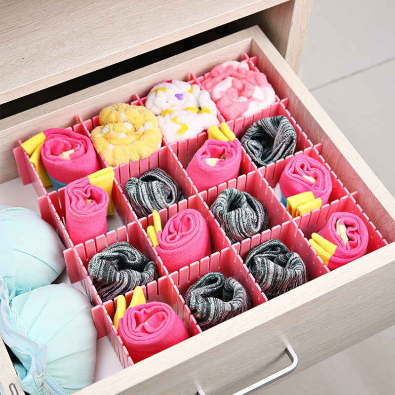 Creative home DIY drawer partition large small free combination plastic storage underwear classification partition 4 pieces