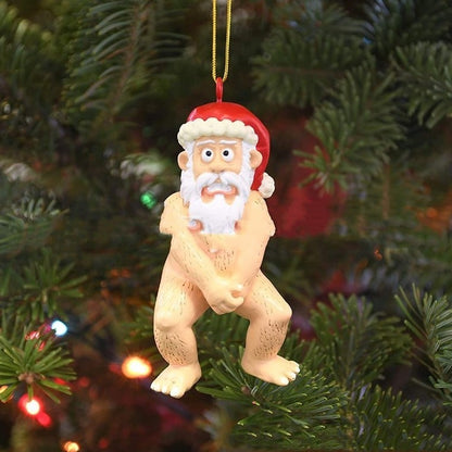 Naked Santa Claus Resin Decoration