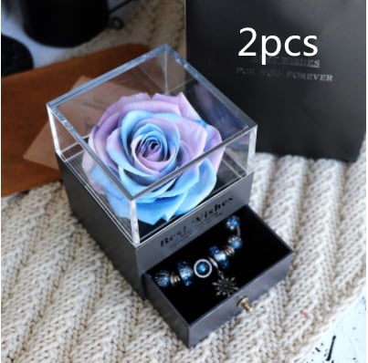 Eternal Flower Rose Jewelry Box for Birthday Presents Valentines Day Wedding Gift