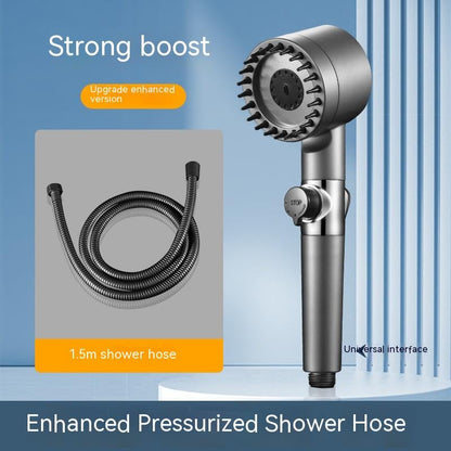 The Third Gear Adjustable Strong Supercharged Shower Head Household Bath Shower Hose Shower Head