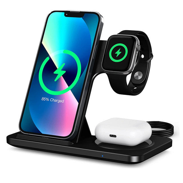 Three In One Dual Coil Wireless Charger