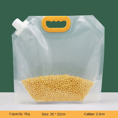 Kitchen Storage Bag Grain Moisture-proof Sealed Bag Insect-proof Transparent Portable Food-grade Transparent Storage Bag