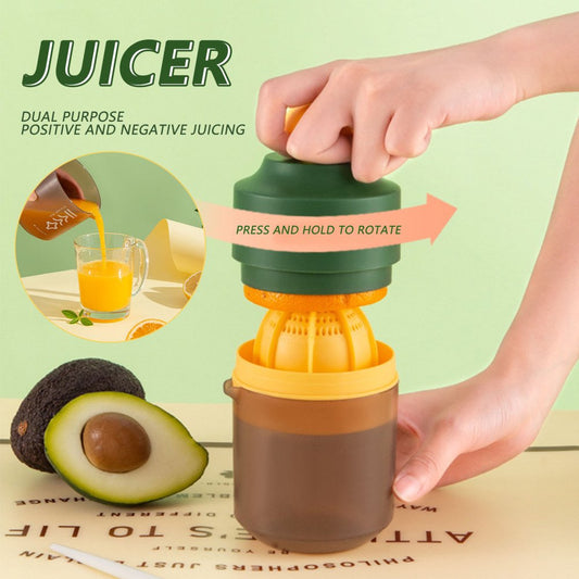 Mini Portable Manual Juicer Citrus Juicer Manual Lemon Squeezer Lime Orange Juicer Homemade DIY Fruit Orange Separating Juicer Fruit Separator Not Splash Semi-Transparent Non-electric Lemon Squeezer